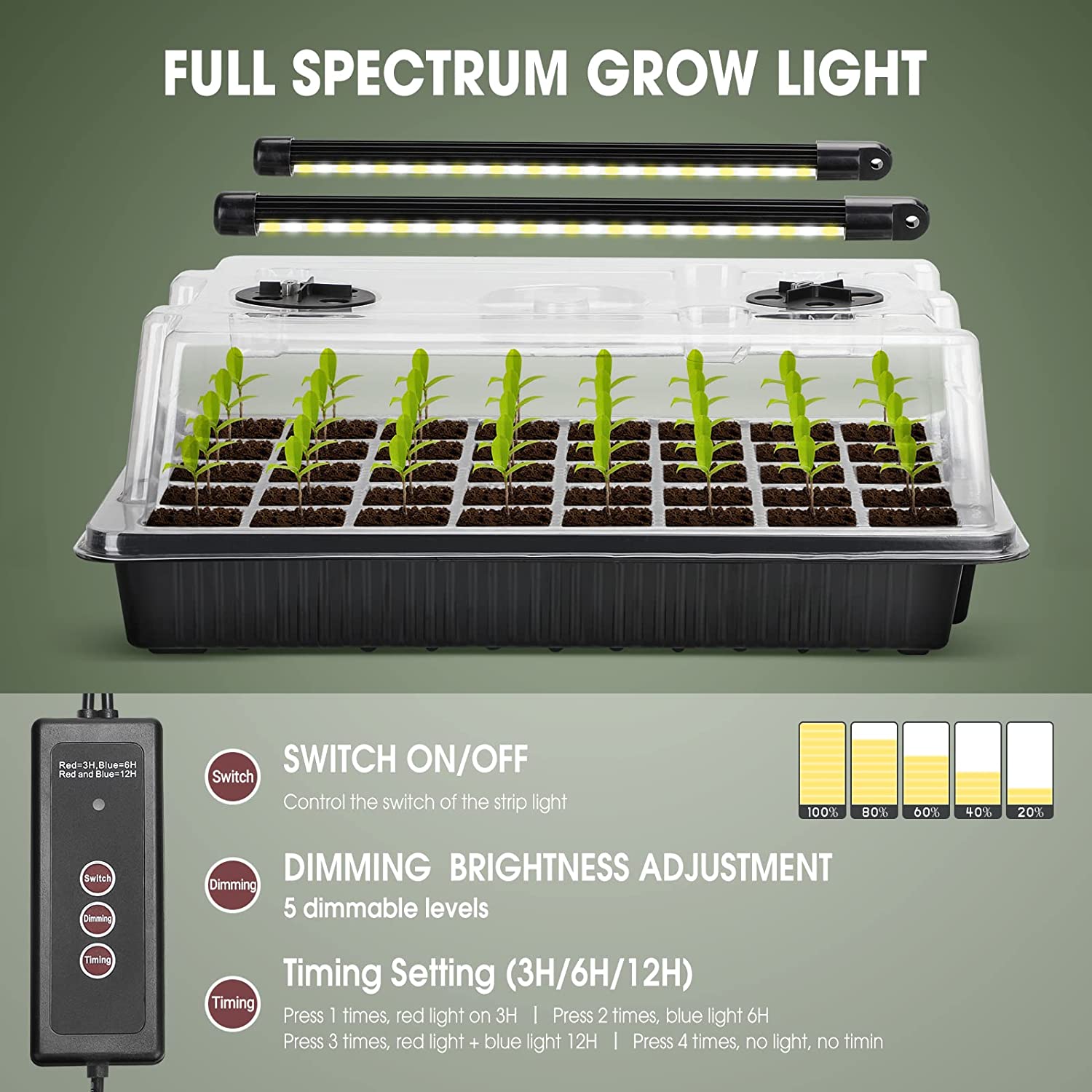 Humidity Dome Kit - 【Best 】1 Set, Seed Starter Trays