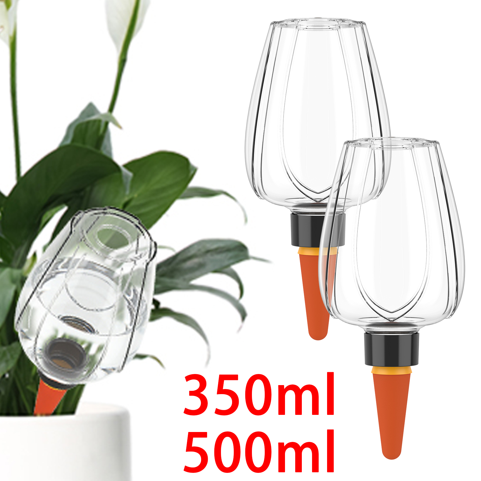 Self Watering Insert - 4Pcs Plant Watering Globe Clear Self