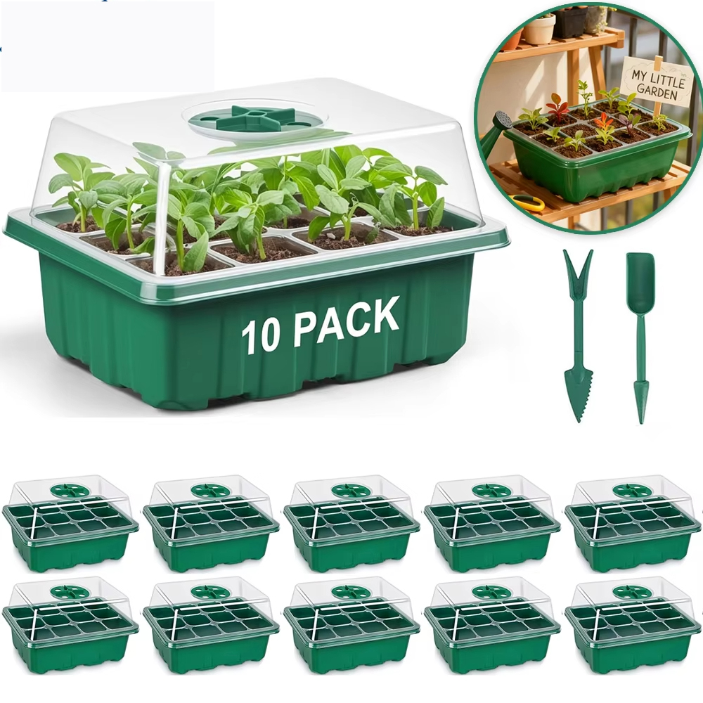 Humidity Dome Kit - 3Pcs Seed Starter Tray Mini Greenhouse