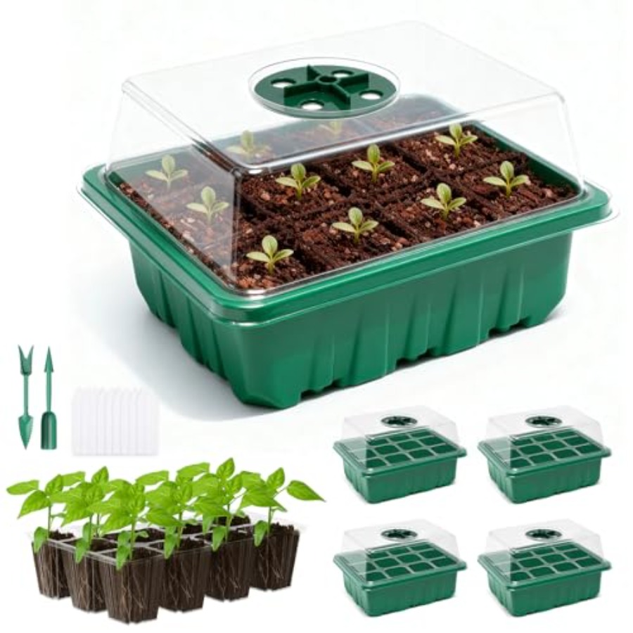 Humidity Dome Kit - 5 Packs Seed Starter Tray with