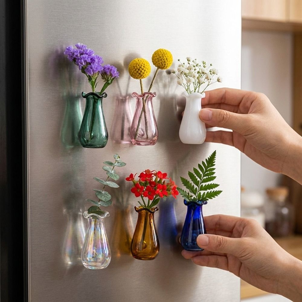 Propagation Station Vase - 6Pcs DIY 3D Mini Vase Magnets