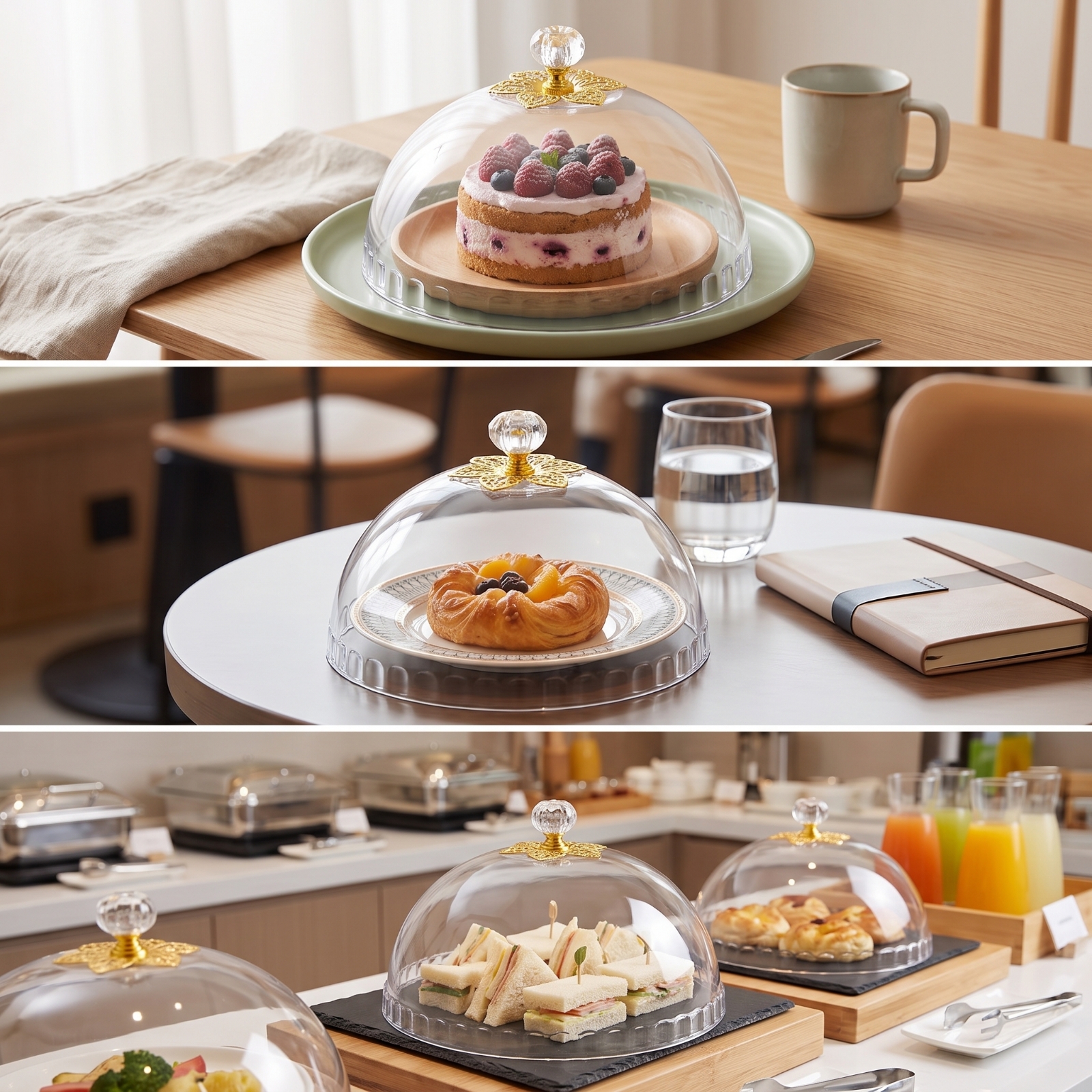 Food Cover with Knob Transpare - огляд і ціна Plastic Dome Clear