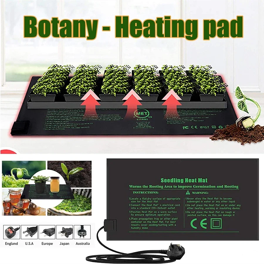 4 Sizes 220V EU Plug Seedling  - огляд і ціна Heat Mat Seedling