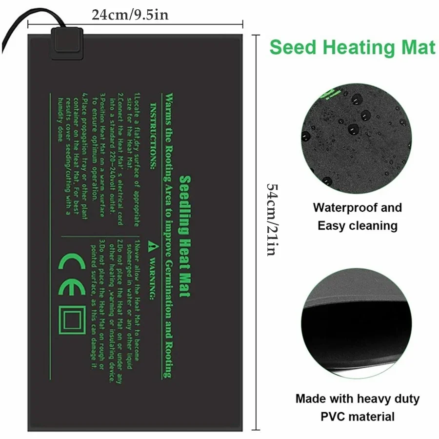 4 Sizes 220V EU Plug Seedling  - огляд і ціна Heat Mat Seedling