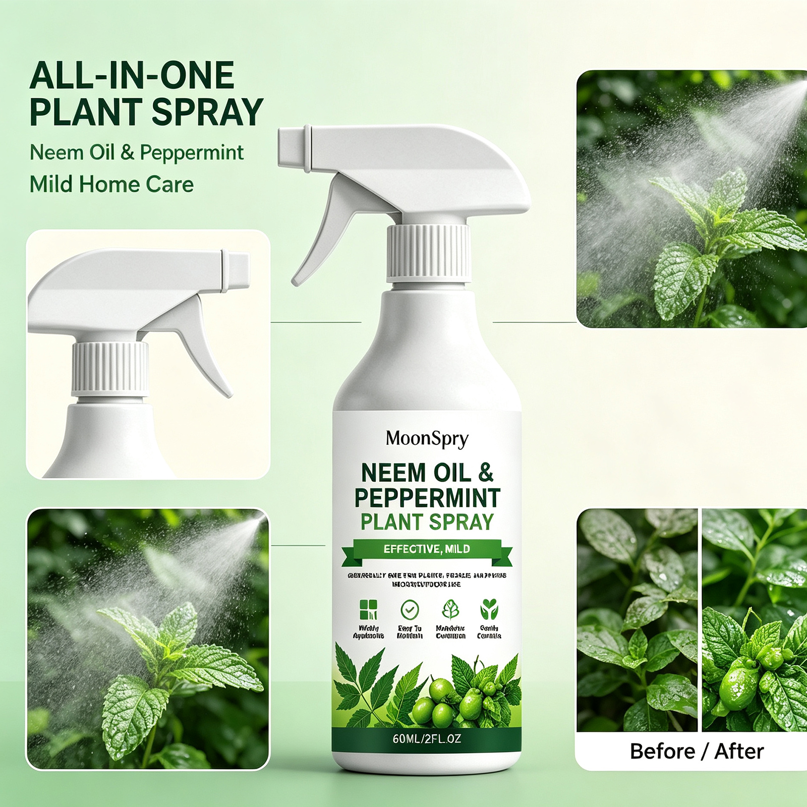 Neem Oil Mint Plant Spray Natu - огляд і ціна Rooting Hormone Powder