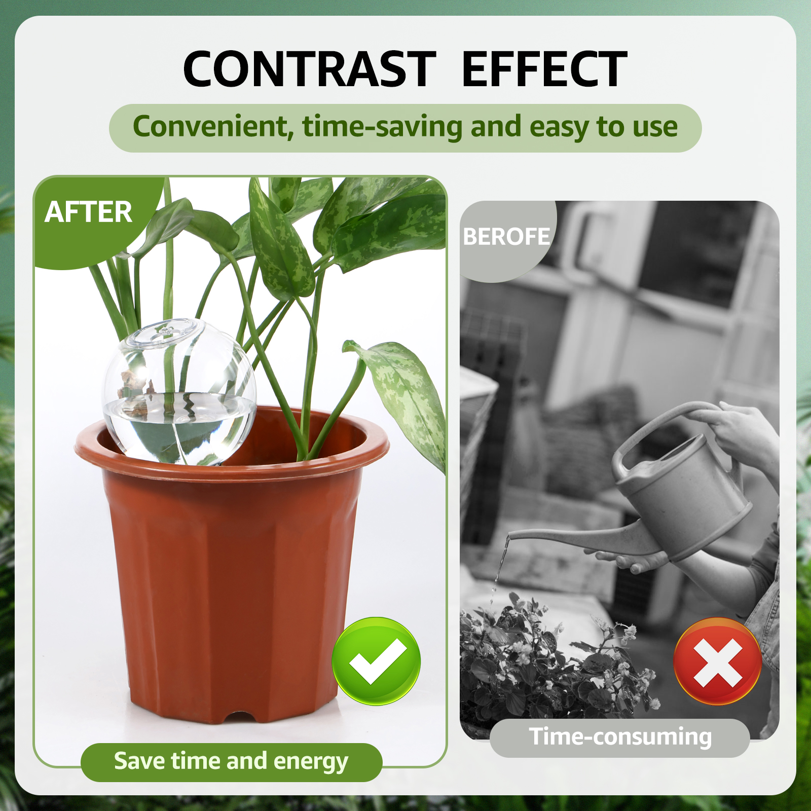 2/4Pcs 500ML Automatic Drip Ir - огляд і ціна Self Watering Insert
