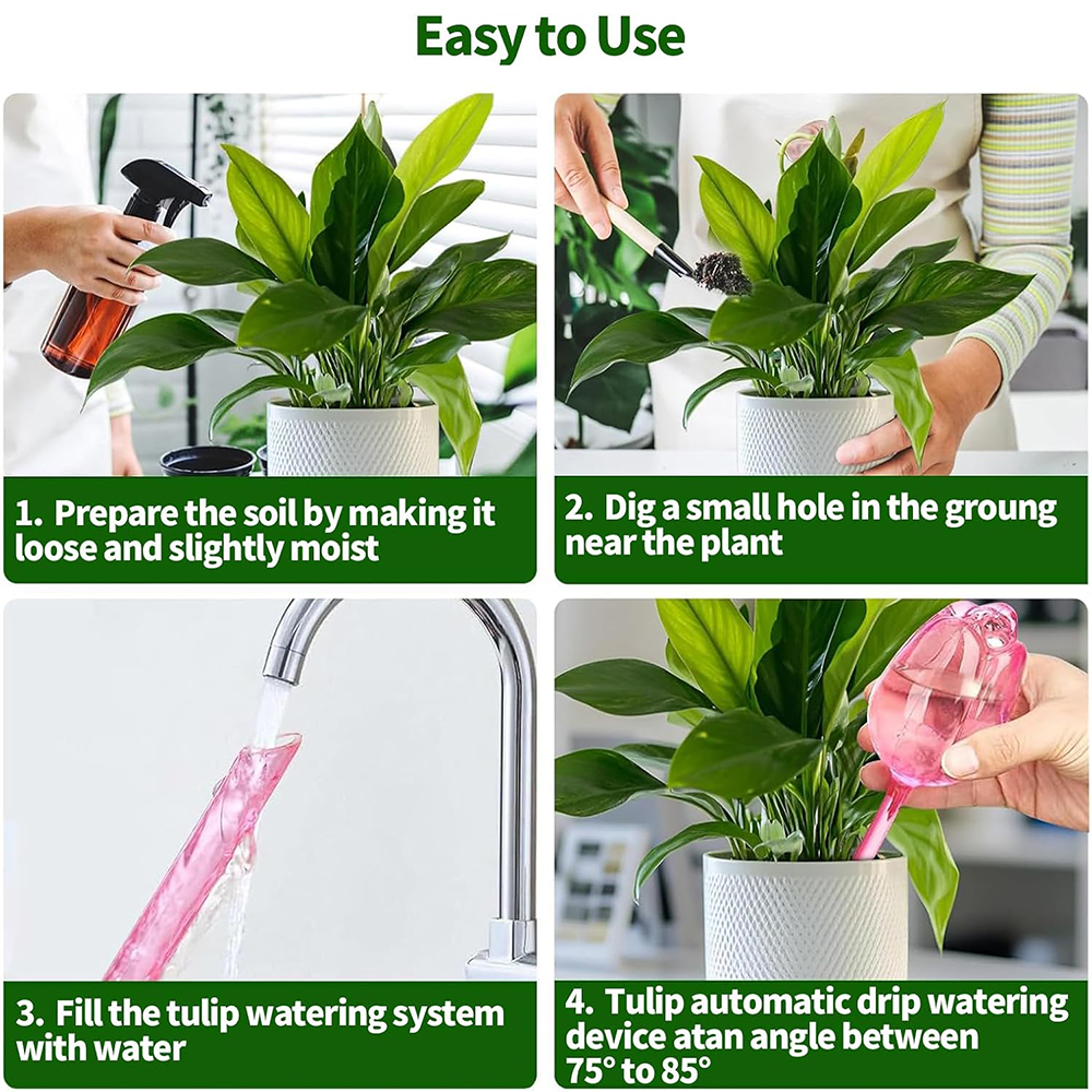 2/4pcs Tulip-Shaped Self-Water - огляд і ціна Self Watering Insert