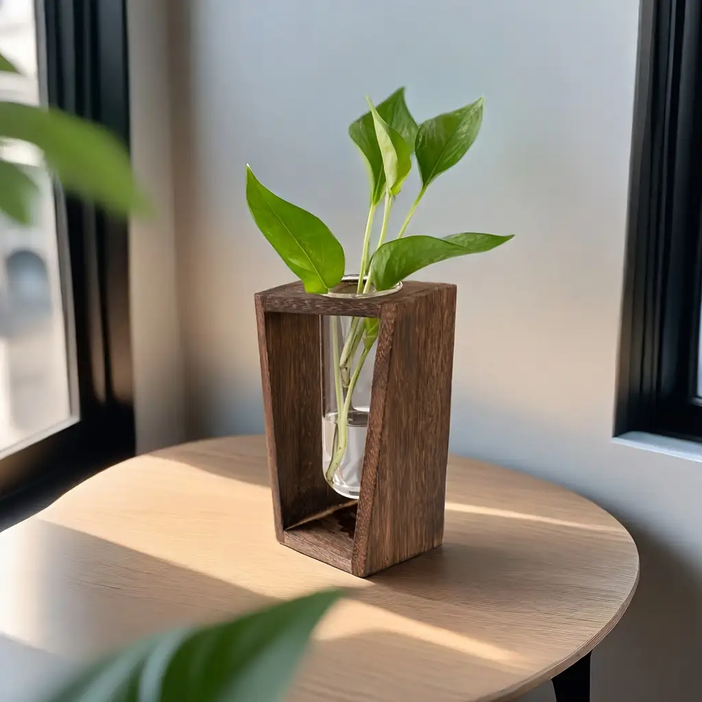 Modern Wood Propagation Vase - - огляд і ціна Propagation Station Vase