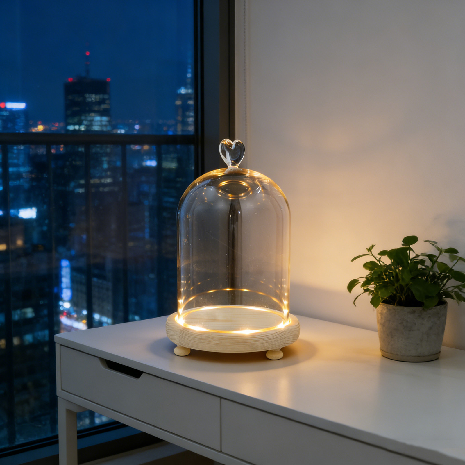 Heart Shaped Glass Dome Cloche - огляд і ціна Plastic Dome Clear
