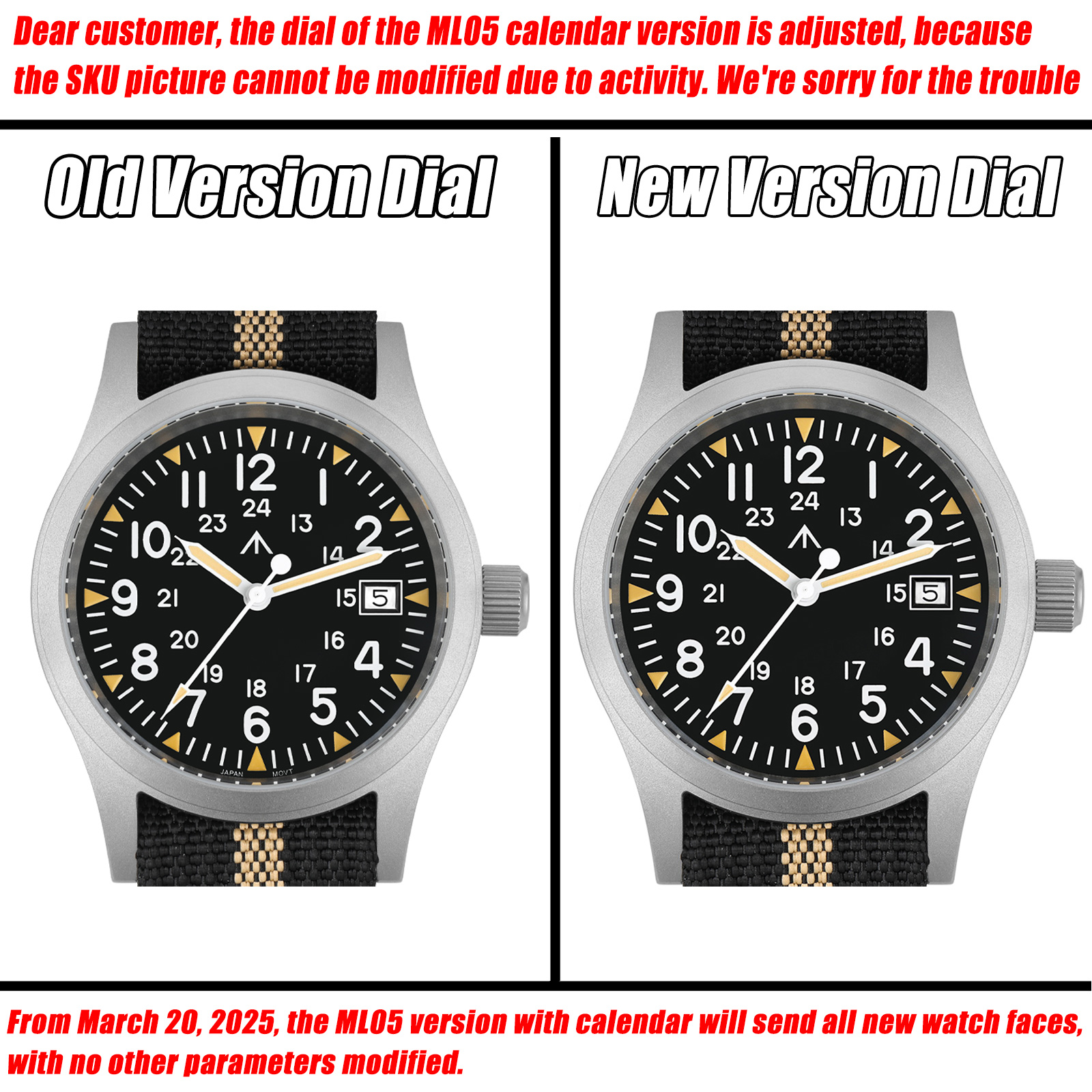 Militado ML05 Military Watch R - огляд і ціна Plastic Dome Clear