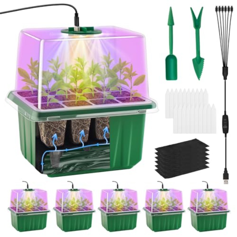 Seed Starter Tray with Light 6 - огляд і ціна Humidity Dome Kit