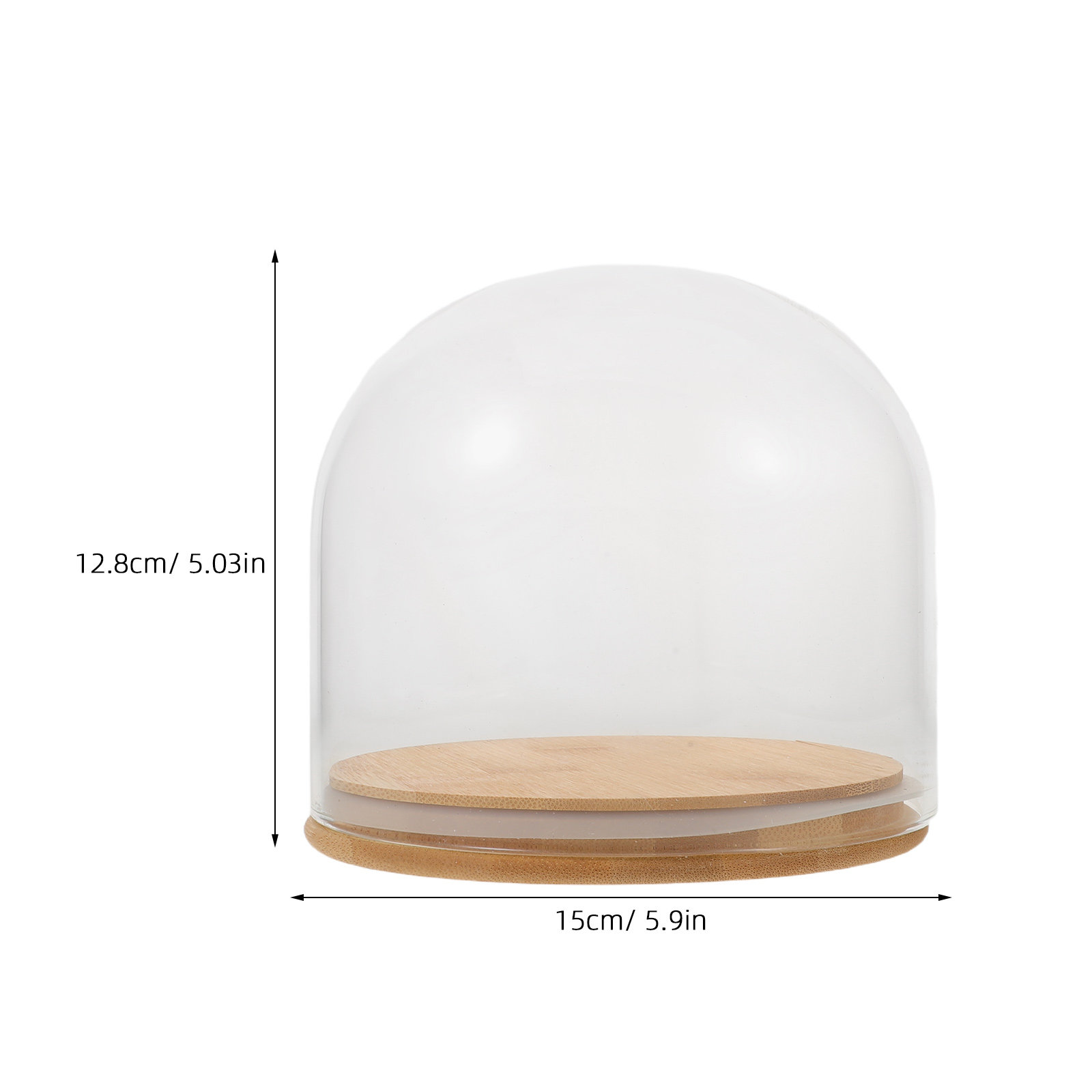Clear Glass Dome Cloche with S - огляд і ціна Plastic Dome Clear
