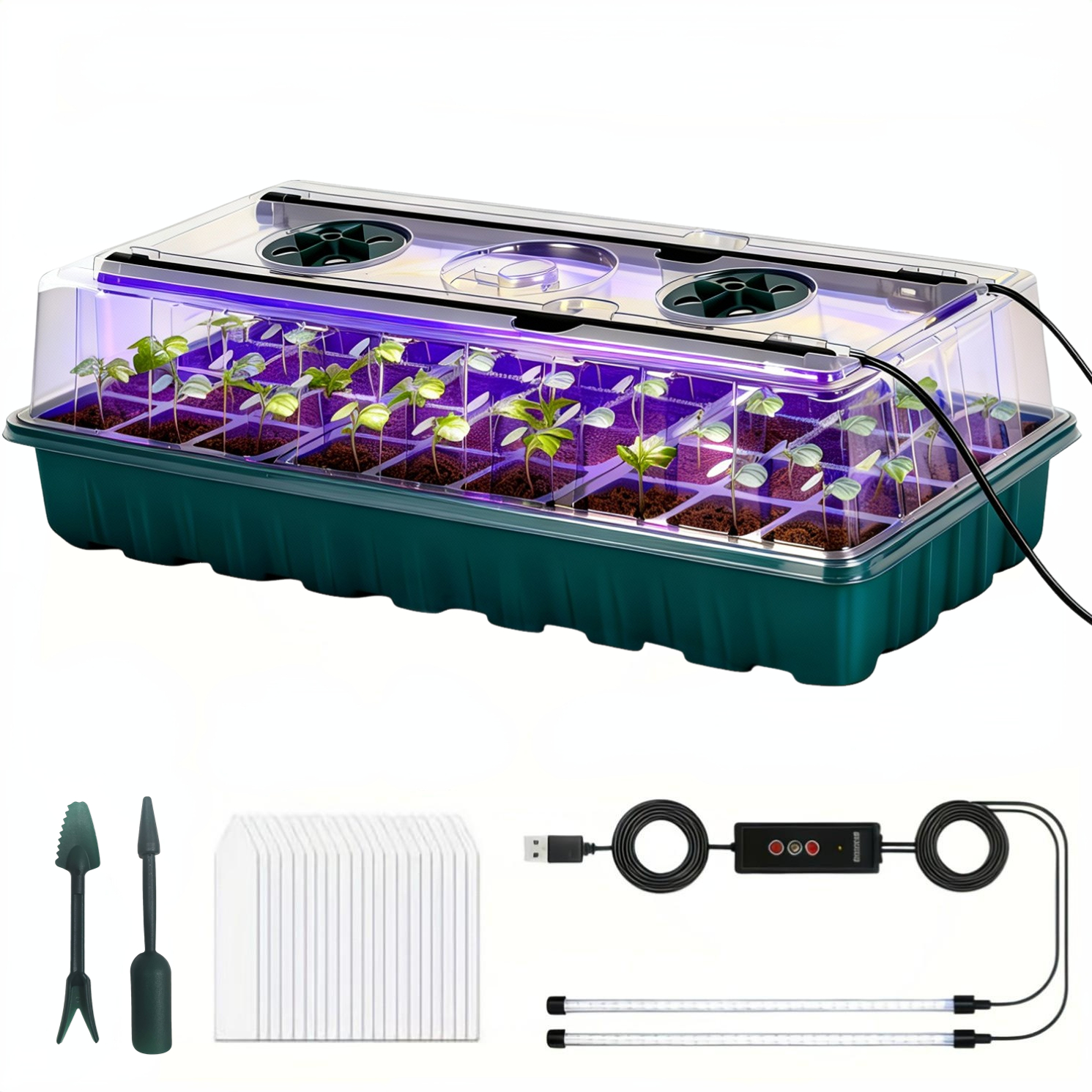 36-Cell Seed Starter Tray W/ G - огляд і ціна Humidity Dome Kit