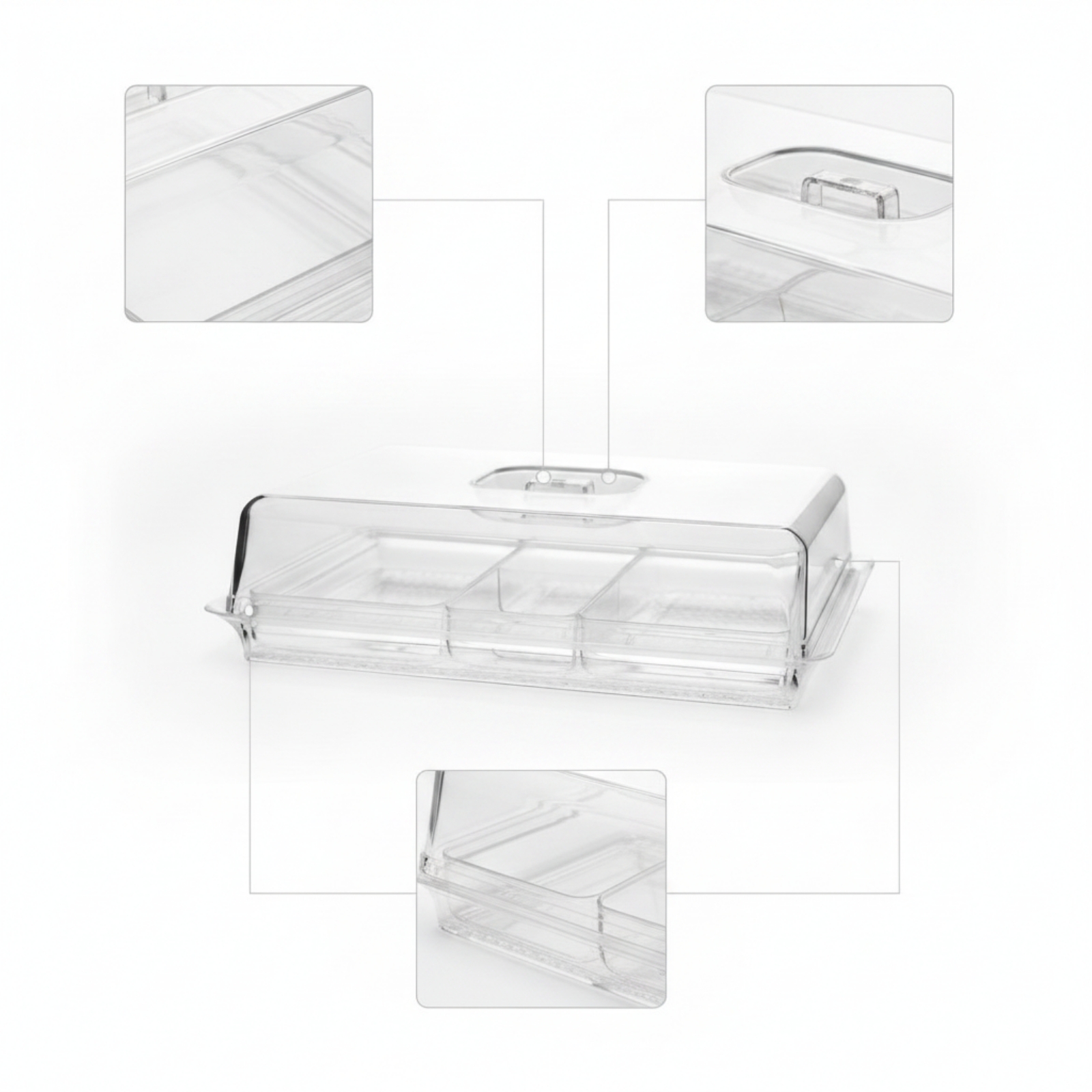 Food Cover with Base Dustproof - огляд і ціна Plastic Dome Clear