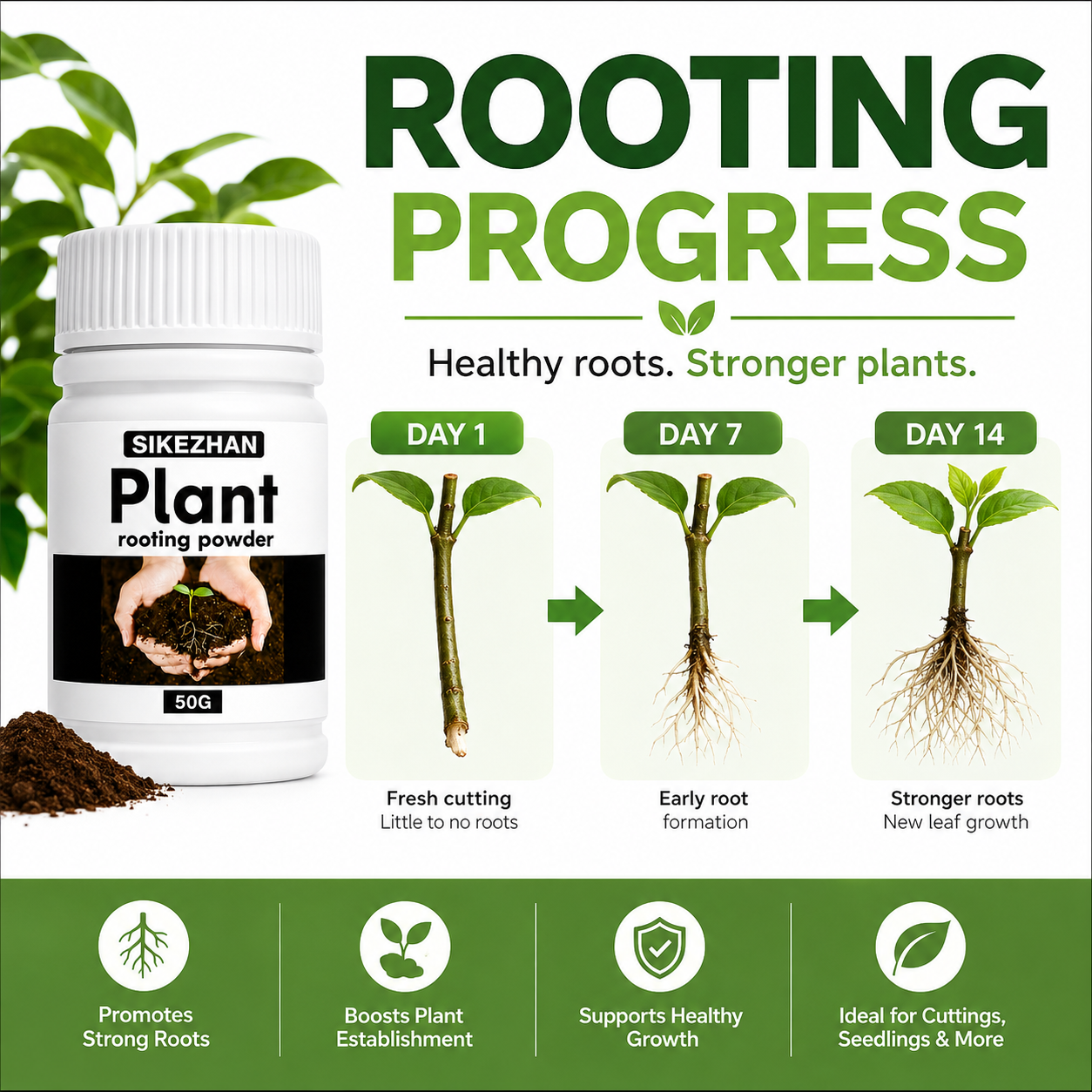 50g Rapid Rooting Powder Plant - огляд і ціна Rooting Hormone Powder