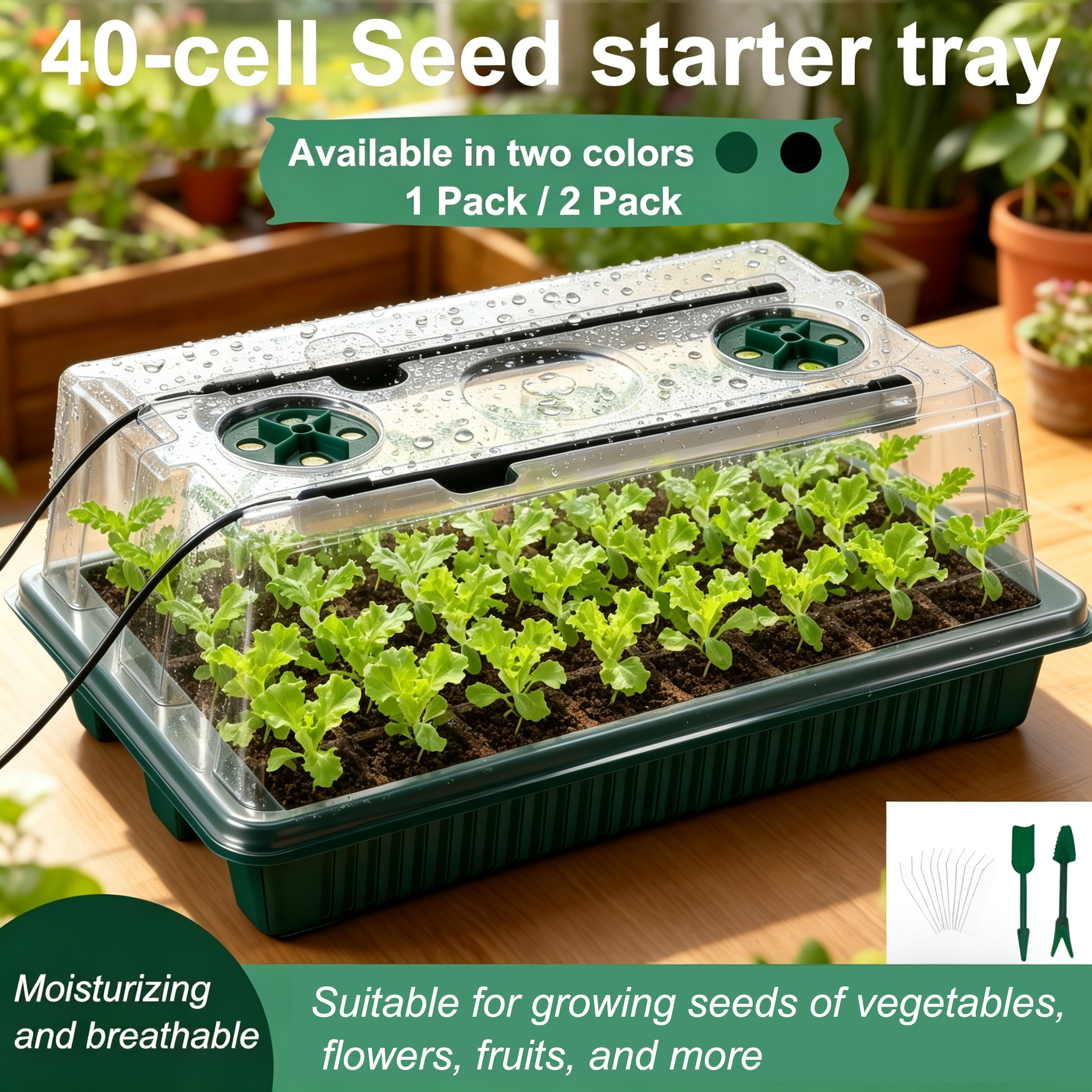 Seed Starter Tray with Grow Li - огляд і ціна Humidity Dome Kit