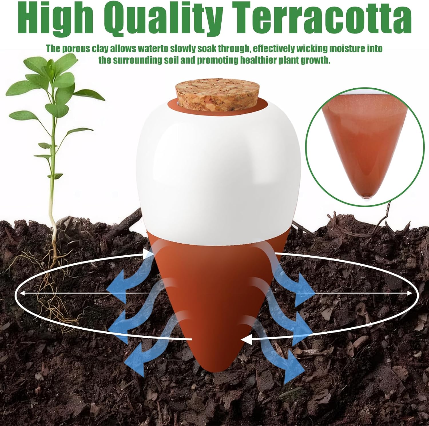 Terracotta Watering Spikes,Sel - огляд і ціна Self Watering Insert