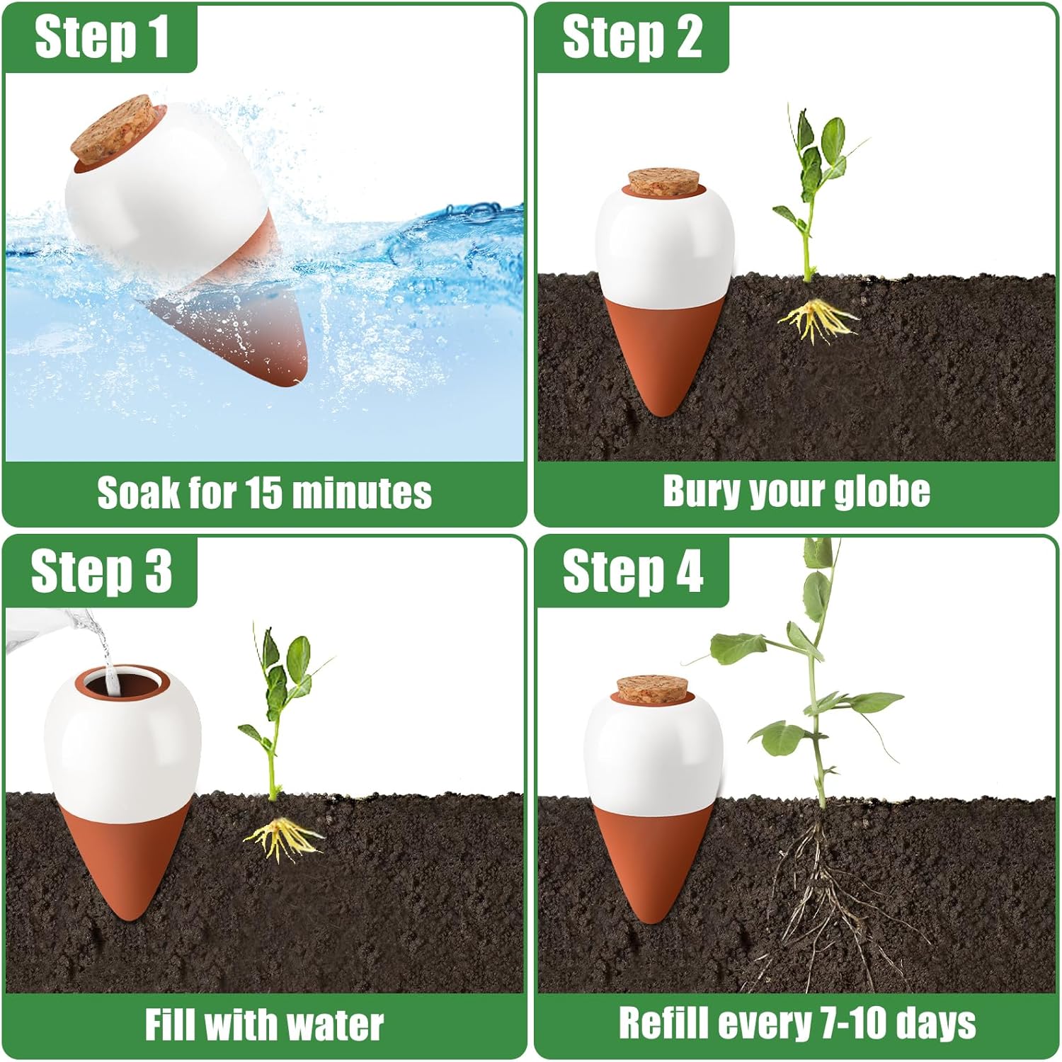 Terracotta Watering Spikes,Sel - огляд і ціна Self Watering Insert