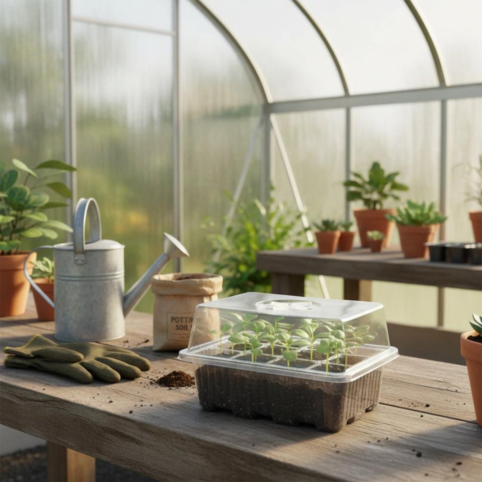12 Compartment Germination Tra - огляд і ціна Humidity Dome Kit