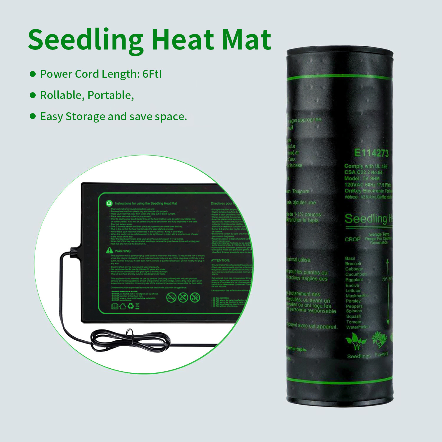 Two-pack 20x10Inch Seedling He - огляд і ціна Heat Mat Seedling