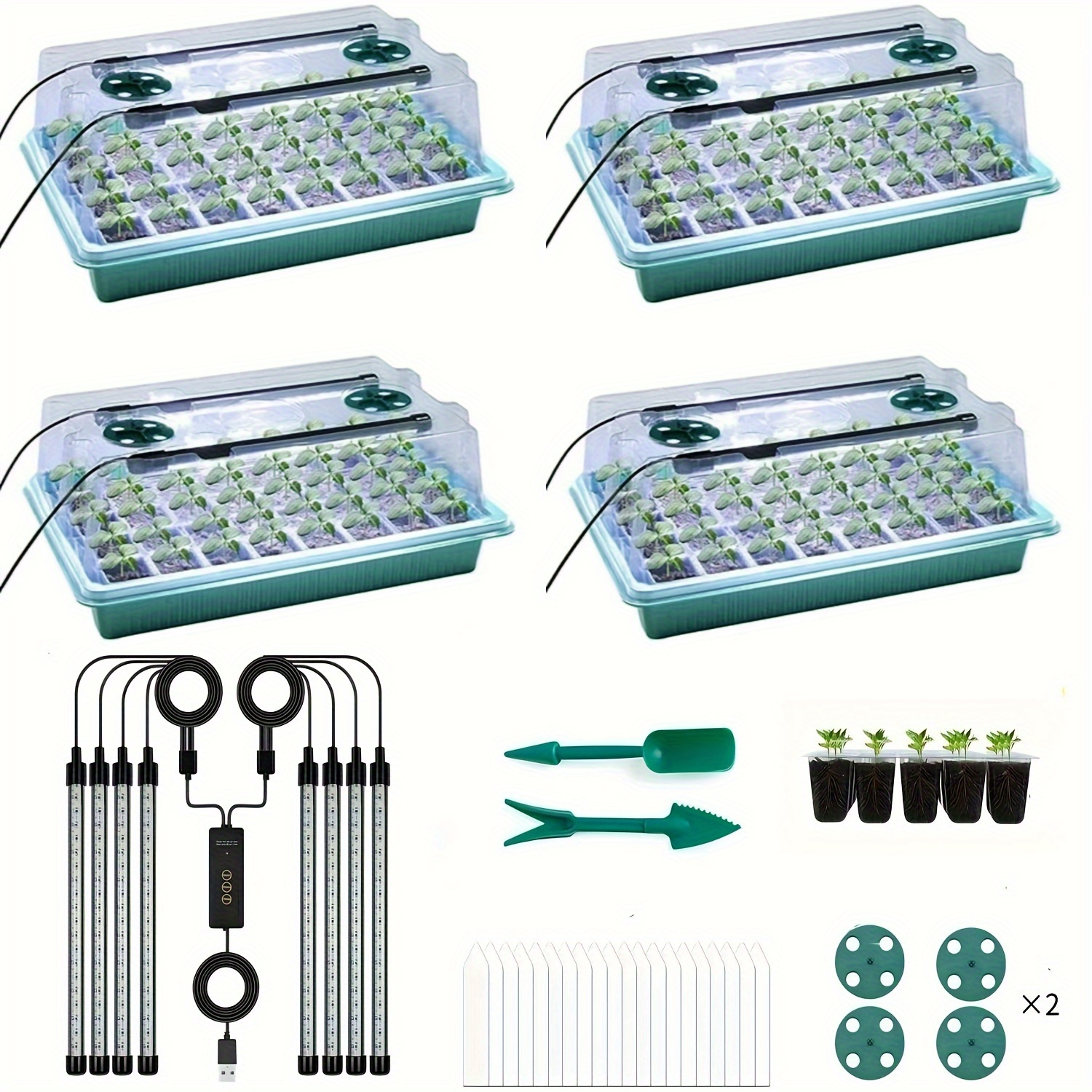 4-Pack Seed Starter Tray Kit 1 - огляд і ціна Humidity Dome Kit