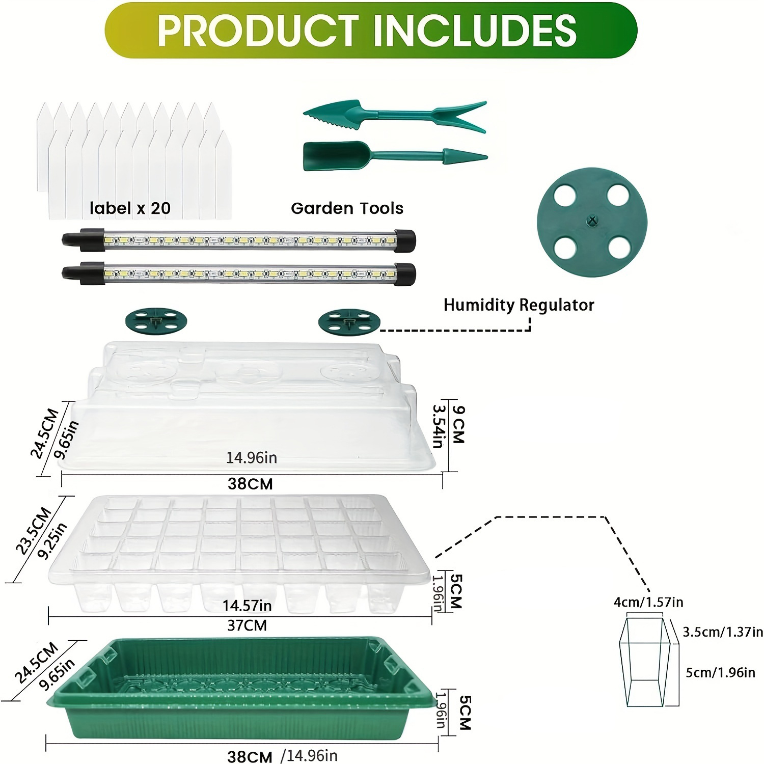 4-Pack Seed Starter Tray Kit 1 - огляд і ціна Humidity Dome Kit