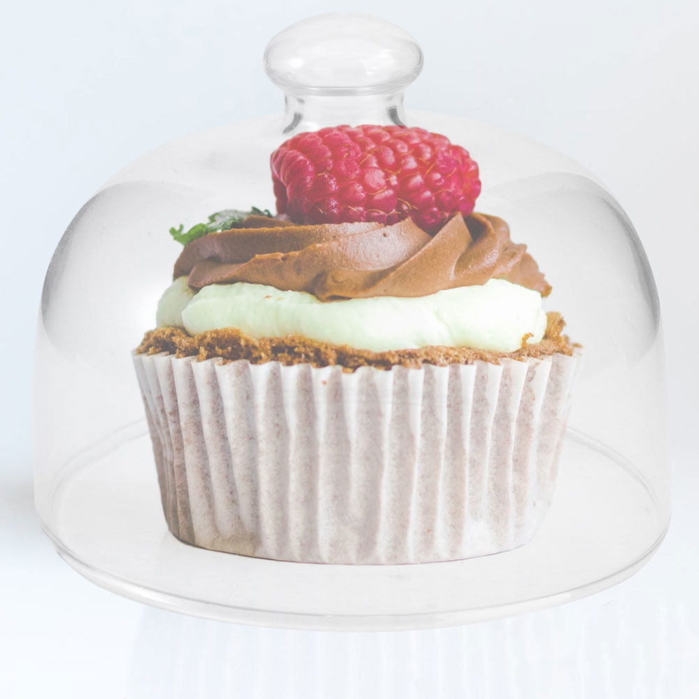 2Pcs Transparent Glass Cake Do - огляд і ціна Plastic Dome Clear