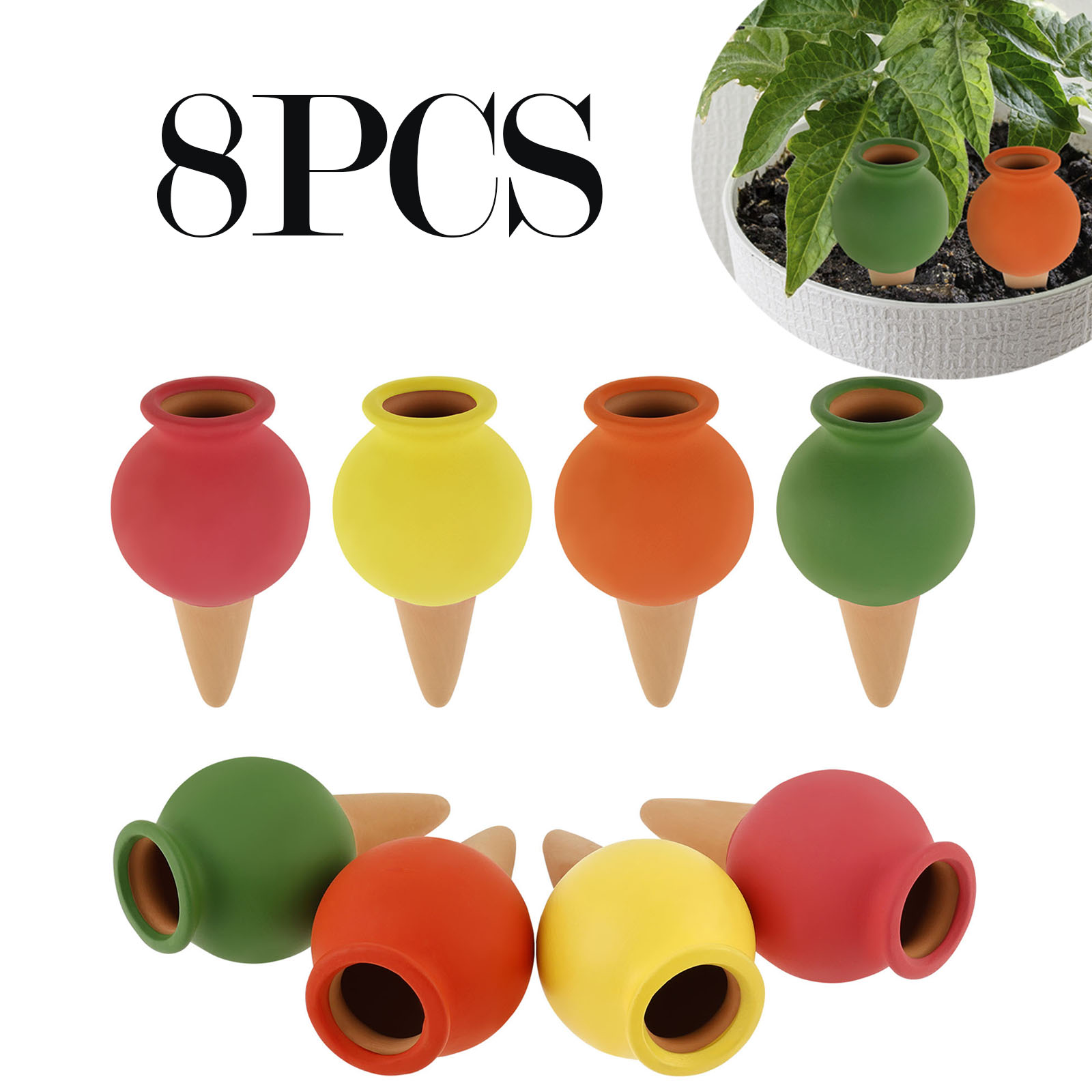 8Pcs Terracotta Self Watering  - огляд і ціна Self Watering Insert