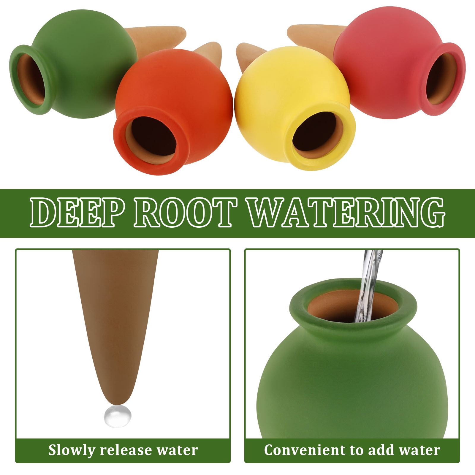8Pcs Terracotta Self Watering  - огляд і ціна Self Watering Insert