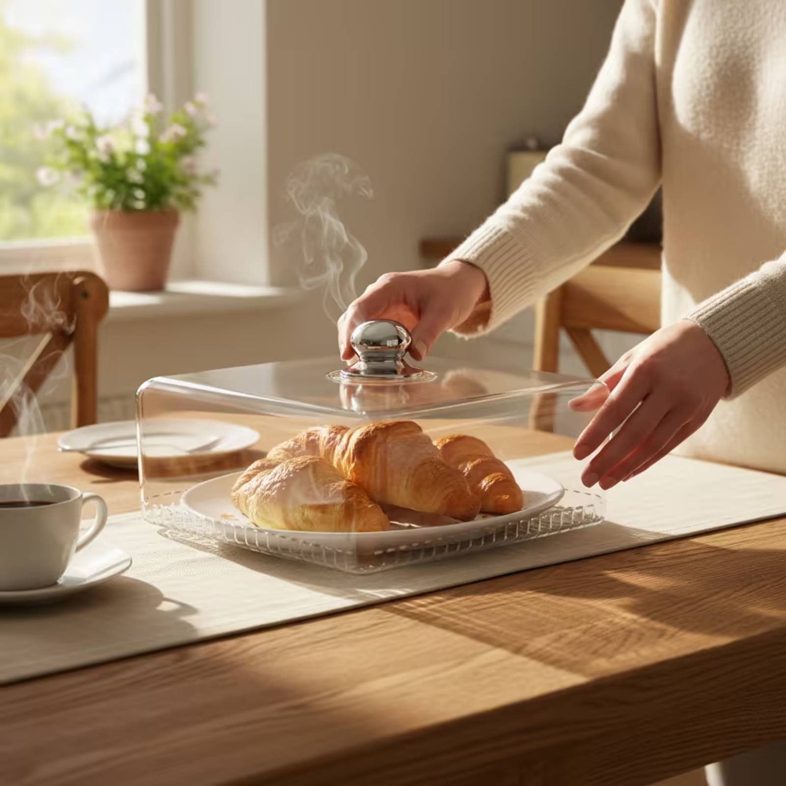 Food Cover with Knob Clear Des - огляд і ціна Plastic Dome Clear