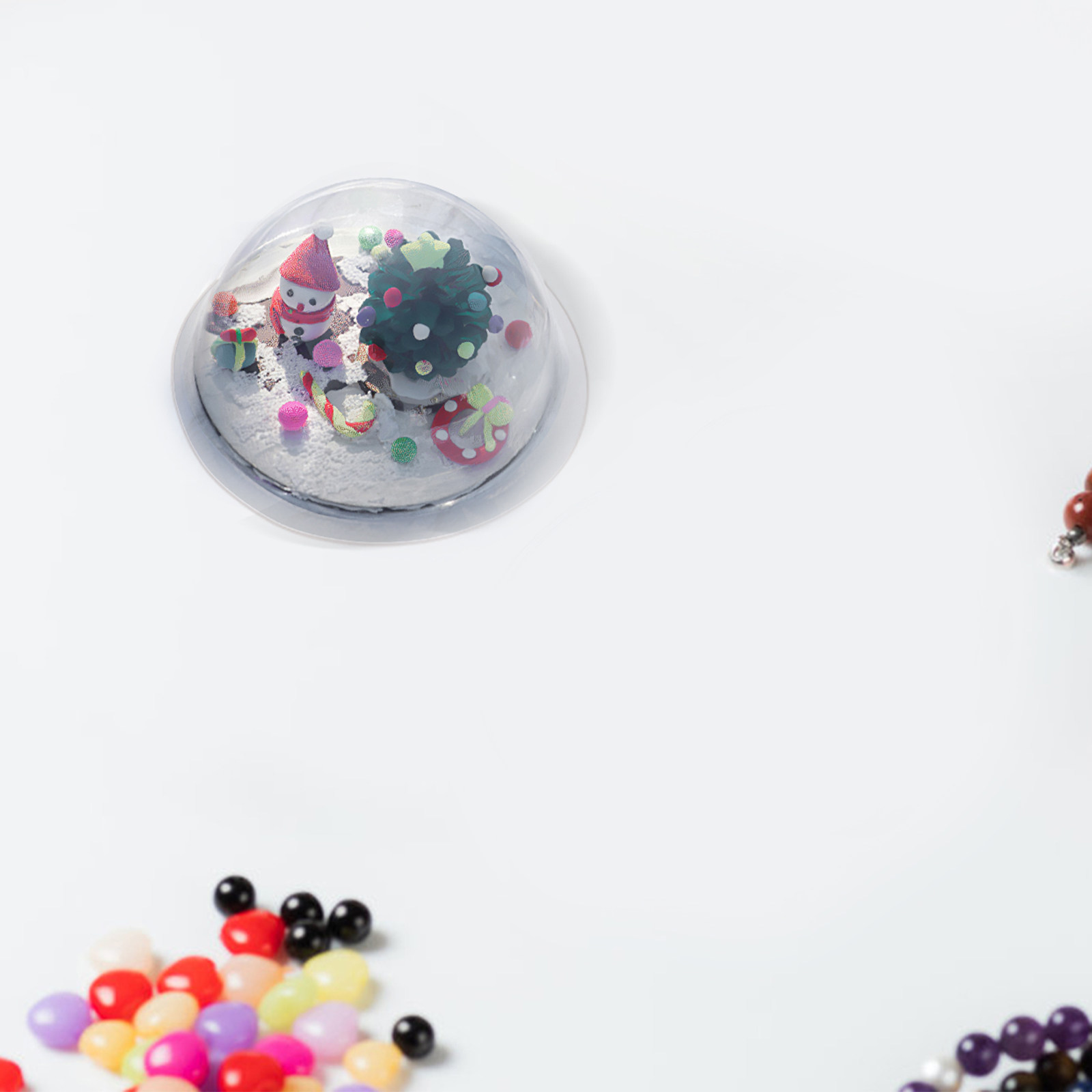 12Pcs Clear Fillable Plastic S - огляд і ціна Plastic Dome Clear