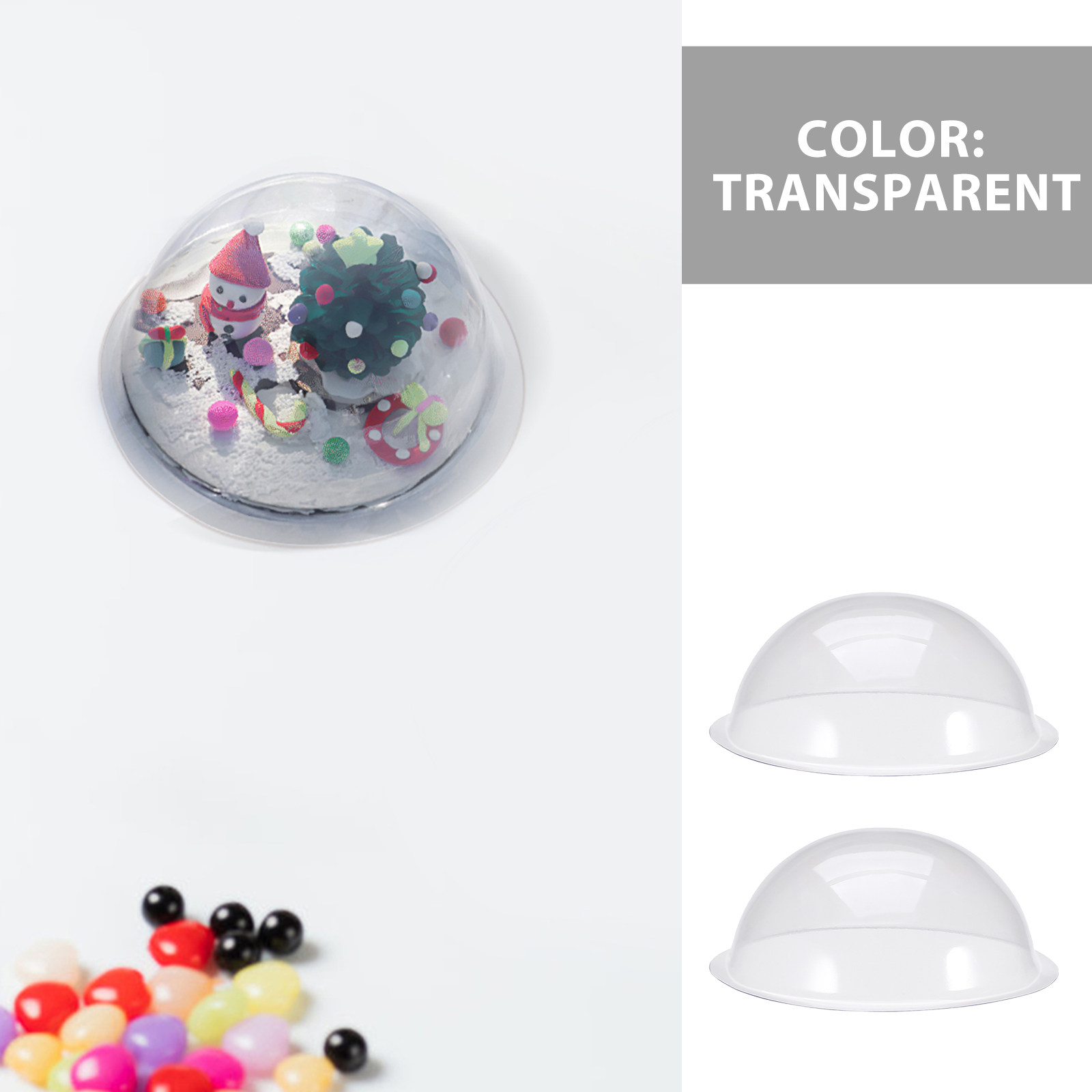 12Pcs Clear Fillable Plastic S - огляд і ціна Plastic Dome Clear