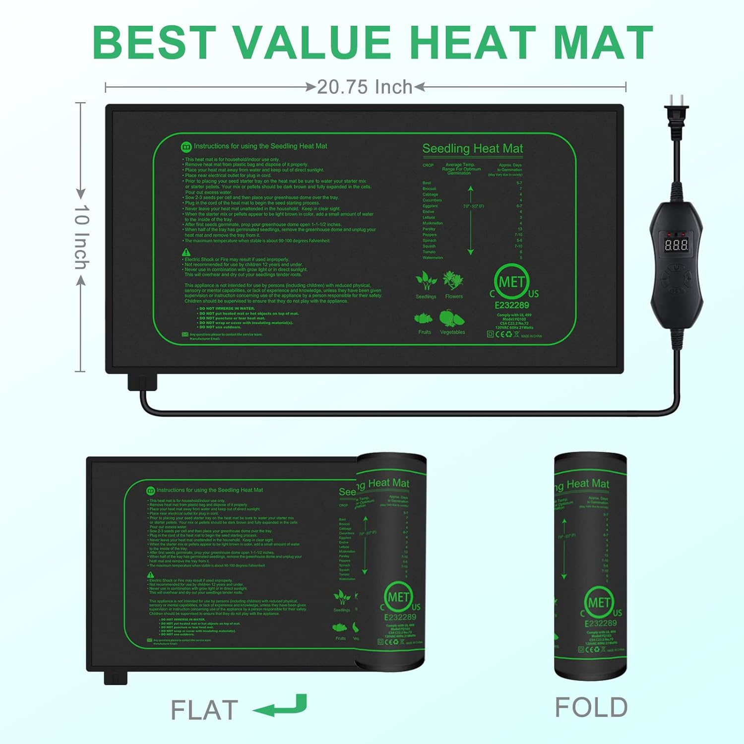 Seedling Heat Mat With Digital - огляд і ціна Rooting Gel Clone