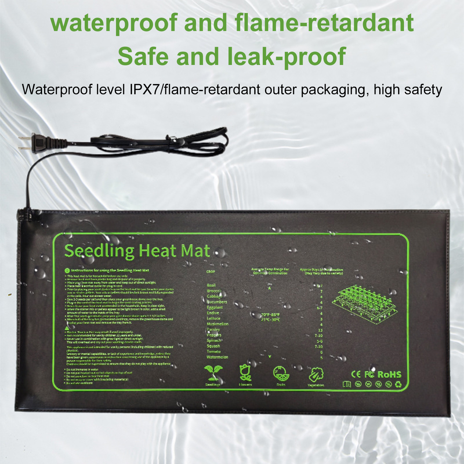20W Plants Seedling Heating Pa - огляд і ціна Heat Mat Seedling