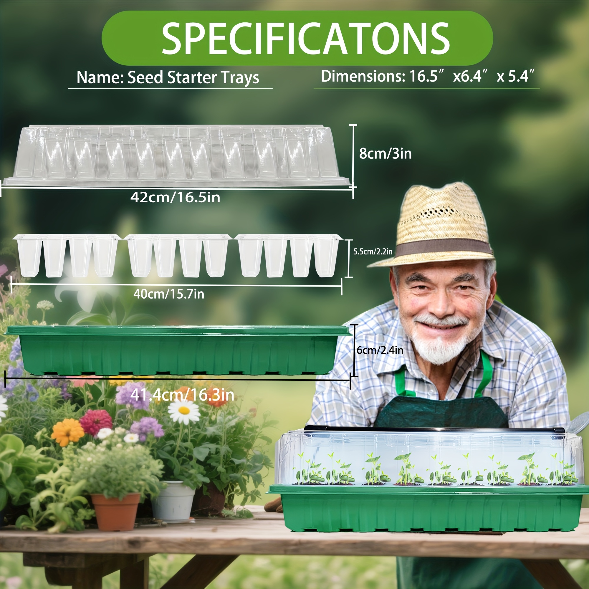2PCS 72-Cell Seed Growing Kit  - огляд і ціна Humidity Dome Kit