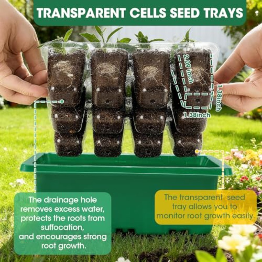 5 Packs Seed Starter Tray with - огляд і ціна Humidity Dome Kit