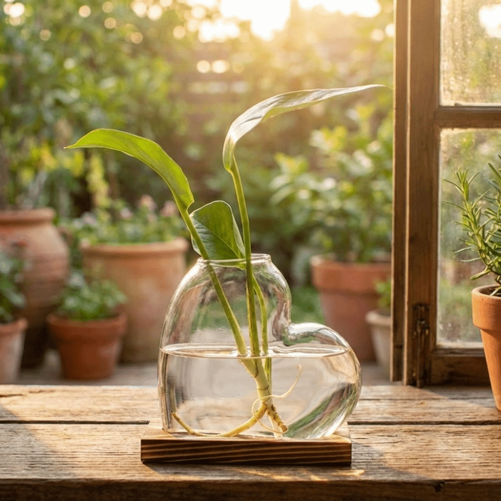 Transparent Hydroponic Glass V - огляд і ціна Propagation Station Vase